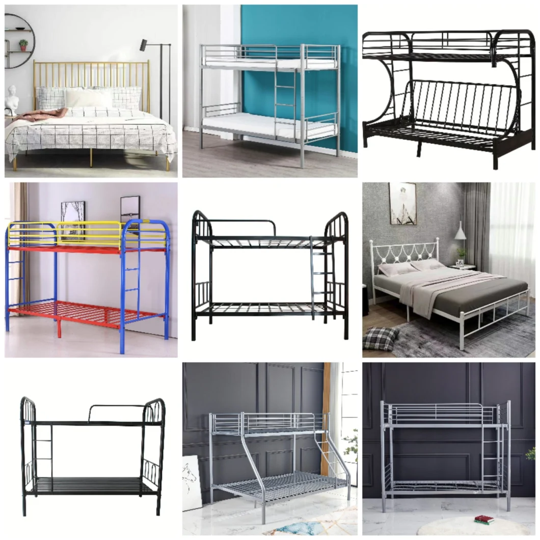 Twin Loft Children Adults Bed Metal Hotel Home Steel Bunk Bed