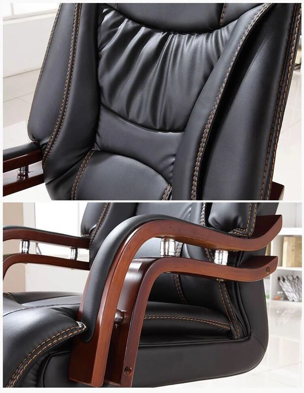 Manager Executive Oversized Faux Reclining Desk Wooden Swivel Leather Chairs