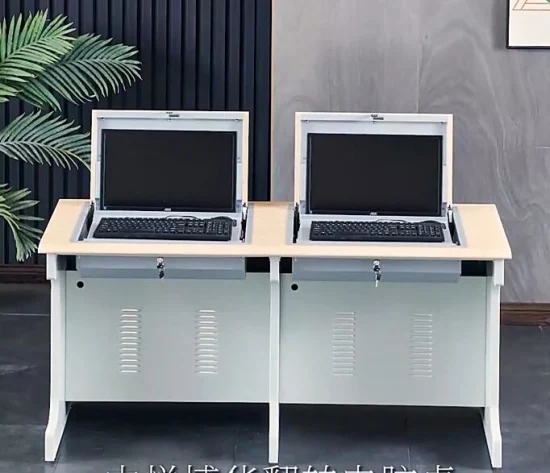 Escuela de aula Flip up Computer Desk Monitor Caja de seguridad Multifunción Turn Over