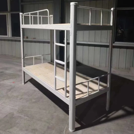 Dormitorio escolar Camas Loft Literas para adultos Cama de metal de dos pisos