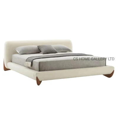 Muebles para el hogar personalizados, cabecero de tela, cama tapizada, cama de tela King Size de estilo moderno